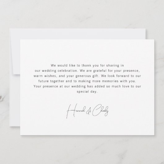 Modern minimalist 1 Foto bedankt (Achterkant)