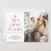 Modern Minimalist 1 foto Vakantie Kerst Kaart (Voorkant)