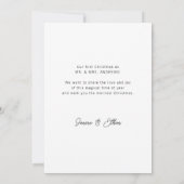 Modern Minimalist 1 Photo Married & Bright Dankes Bedankkaart (Achterkant)