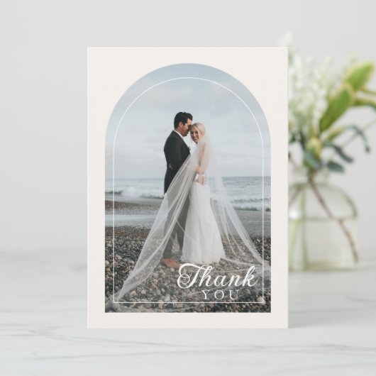 Modern Minimalist 1 Photo Thank You Dankeskarte Bedankkaart