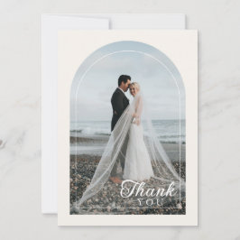 Modern Minimalist 1 Photo Thank You Dankeskarte Bedankkaart