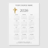 Modern Minimalist 2026 Calendar Magnet (Voorkant)
