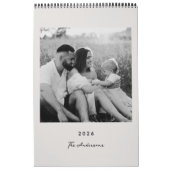 Modern Minimalist 2026 Photo Calendar Kalender (Hoes)