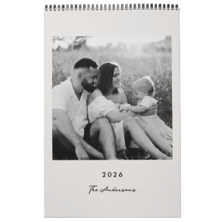 Modern Minimalist 2026 Photo Calendar Kalender