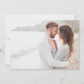 Modern Minimalist 2 foto zwart-wit Verloving Kaart (Achterkant)