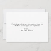 Modern Minimalist 2 Photo Wedding Bedankkaart (Achterkant)