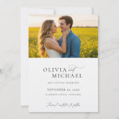 Modern minimalist 2 Photo Wedding Save The Date (Achterkant)