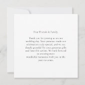 Modern Minimalist 3 Photo Collage Wedding Square Bedankkaart (Achterkant)