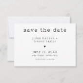 Modern Minimalist 3 Photo Script Collage Wedding Save The Date (Achterkant)