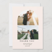 Modern Minimalist 3 Photo Thank You Dankeskarte Bedankkaart (Voorkant)