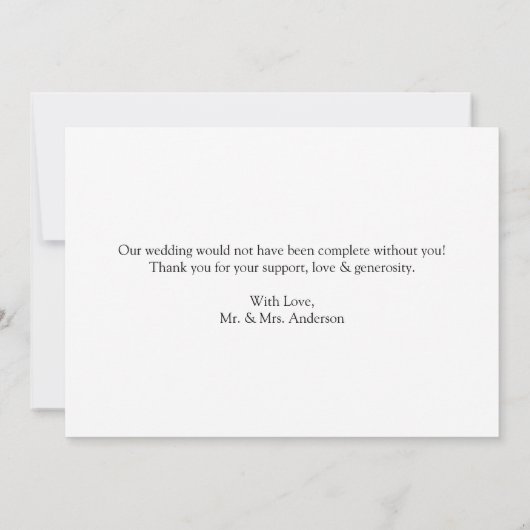 Modern Minimalist 3 Photo Wedding Bedankkaart (Achterkant)