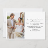 Modern Minimalist 3 Photos Wedding Bedankkaart (Achterkant)