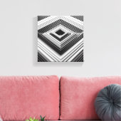 Modern Minimalist 3D Nested Squares Art - Abstract Canvas Afdruk (Insitu (Woonkamer))