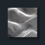 Modern Minimalist 3D Wave Art - Abstract Monochrom Canvas Afdruk<br><div class="desc">A stunning minimalist digital artwork featuring high-density, flowing black and white lines that create a dynamic 3D undulating effect. The composition mimics a digital topographic map or the rhythmic motion of waves, showcasing a sophisticated play of light, shadow, and perspective. This architectural piece is ideal for modern tech-themed spaces, contemporary...</div>