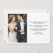 Modern Minimalist 6 Photo Wedding Bedankkaart (Achterkant)