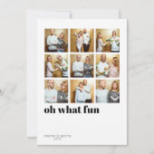 Modern minimalist 9 Square Holiday Foto Feestdagenkaart (Voorkant)