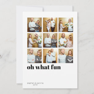 Modern minimalist 9 Square Holiday Foto Feestdagenkaart