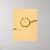 Modern Minimalist Abstract Bronze & Peach Art Canvas Afdruk (Voorkant)