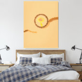 Modern Minimalist Abstract Bronze & Peach Art Canvas Afdruk (Insitu (Slaapkamer))