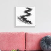 Modern Minimalist Abstract Layered Flow - Smoke Canvas Afdruk (Insitu (Woonkamer))