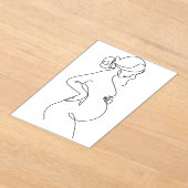 Modern Minimalist Abstract Line Art Drawing Acryl Uitnodigingen (Laagn)