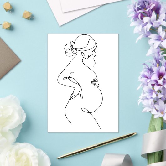 Modern Minimalist Abstract Line Art Drawing Acryl Uitnodigingen (Insitu (Huwelijk))