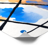 Modern Minimalist Abstract Line Art Poster (Hoek)