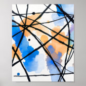 Modern Minimalist Abstract Line Art Poster (Voorkant)