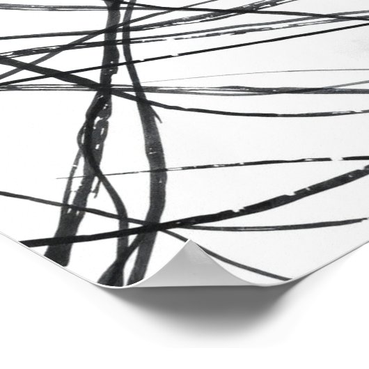 Modern Minimalist Abstract Line Art Poster (Hoek)