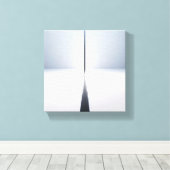 Modern Minimalist Abstract Vertical Beam - 3D  Canvas Afdruk (Insitu (Houten vloer))