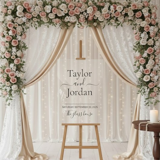 Modern Minimalist Acrylic Wedding Welcome Acryl Bord