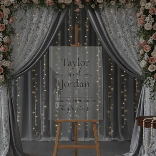 Modern Minimalist Acrylic Wedding Welcome Acryl Bord