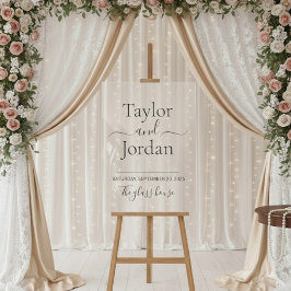 Modern Minimalist Acrylic Wedding Welcome Acryl Bord
