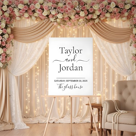 Modern Minimalist Acrylic Wedding Welcome  Acryl Bord