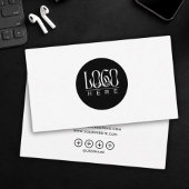 modern minimalist Add your custom logo white Visitekaartje