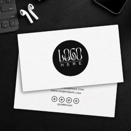 modern minimalist Add your custom logo white Visitekaartje