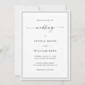 Modern Minimalist All In One QR Code Photo Wedding Kaart (Voorkant)