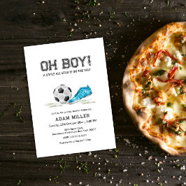 Modern Minimalist All Star Soccer Baby Shower  Kaart