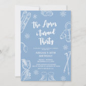 Modern Minimalist Apres Ski Birthday Weekend  Kaart (Voorkant)