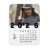 Modern Minimalist April 2026 Photo Calendar Magneet (Verticaal)