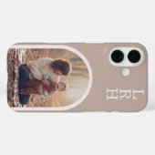 Modern Minimalist Arch Monogram Photo iPhone Case-Mate iPhone Case (Achterkant (horizontaal))