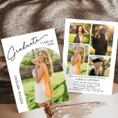 Modern Minimalist Arch Photo Graduation Party Kaart