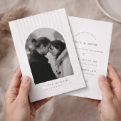 Modern Minimalist Arch Photo Wedding Invitation Kaart