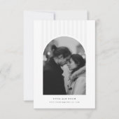 Modern Minimalist Arch Photo Wedding Invitation Kaart (Voorkant)