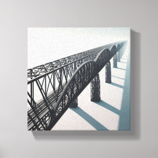 Modern Minimalist Architectural Bridge - Infinite  Canvas Afdruk