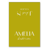 Modern Minimalist Army Green Wedding Place Cards Kaart (Voorkant)