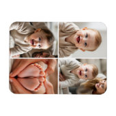 Modern Minimalist Baby 4 Photo Collage  Magneet (Horizontaal)