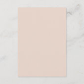 Modern Minimalist Baby Shower | Powder Blush Informatiekaartje (Achterkant)
