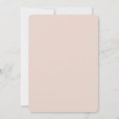 Modern Minimalist Baby Shower | Powder Blush Kaart (Achterkant)