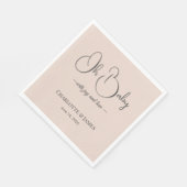 Modern Minimalist Baby Shower | Powder Blush Servet (Hoek)